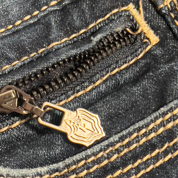 Y2K ReRock Express Barely Boot Jeans 4R Dark Wash 30 x 32 Dark Wash Stretch - Picture 8 of 16